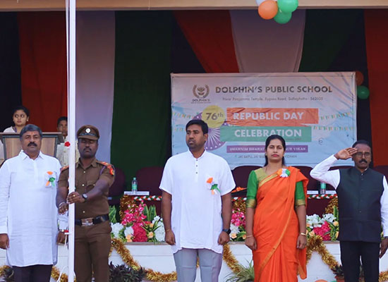 76th Republic Day Celebration at Dolphin's Public School