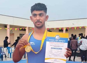 Tayab Pasha of Dolphin’s Degree College Crowned Bangalore North University Wrestling Champion 2024